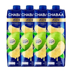 CHABAA 啜吧 柚子汁, 1L, 4入