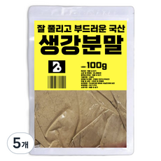 비니플랑센 잘 풀리고 부드러운 국산 생강 가루 분말, 100g, 5개