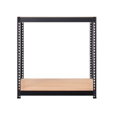 스피드랙 V2 양면합판 선반 2단 1200 x 400 x 1200 mm, 블랙(앵글)