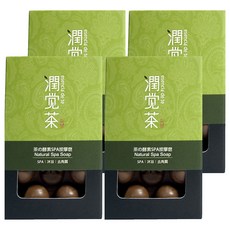 TEAPOWER 茶寶 潤覺茶 茶酵素SPA按摩皂, 雙面按摩球造型, 茶籽酵素, 天然精油, 無有害化學添加物, 100g, 4個