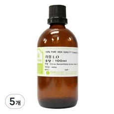 허브솝 원액 100% 아로마 에센셜오일 라임 100ml, 5개