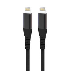 더블디 풀메탈 고속 충전 케이블 아이폰 8핀, 블랙, 2개, 200cm