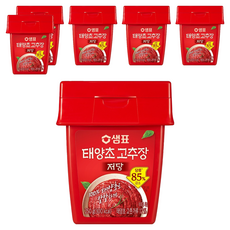 샘표 저당 태양초 고추장, 250g, 6개