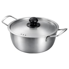 키친켓 인덕션 스텐 양수냄비, 실버, 1개, 22cm