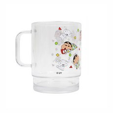 Shinchan 蠟筆小新 AS晶瑩水杯,可愛卡通圖案兒童水杯, 1個, 280ml