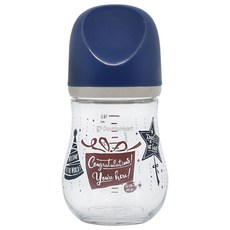 DoubleHeart 貝親 玻璃奶瓶 160ml, 無奶嘴, 禮物款, 160毫升, 1瓶