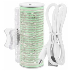 便攜無線USB充電捲髮器, 綠色