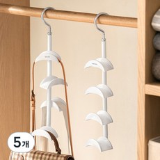 마켓플랜 360도 회전 4단 수납 가방걸이, 화이트, 5개