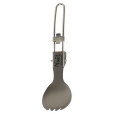 Nuit 努特 摺疊鈦合金叉匙/沙拉叉/甜點叉/牛排叉 戶外/登山/露營 環保餐具/輕量餐具/鈦餐具 NTD82 15cm, 單一顏色, 1個