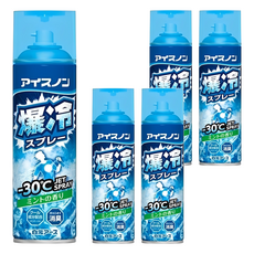 Hakugen Earth 白元 Ice non 爆冷衣物涼感噴霧 -30°C JET Spray 薄荷香 淨化汗臭 消臭, 330ml, 5瓶