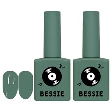 BESSIE 彩色凝膠指甲, G18 1950 綠色, 11ml, 2個