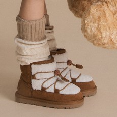 SHOOPENkids Schweir 兒童熱身麂皮剪羊毛靴 HPKV8EFV4U