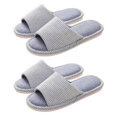 아리코 스트라이프 거실화, 블루, 2개