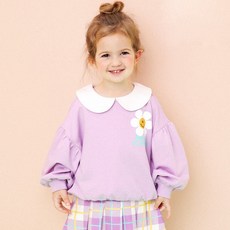 HEJMINI 童款花朵娃娃領蓬蓬袖上衣