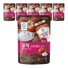 청정원 로제 스파게티소스 싱글파우치, 170g, 6개