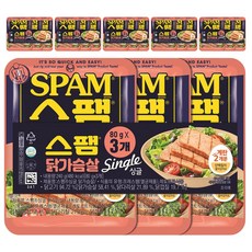 스팸 싱글 닭가슴살, 18개, 80g