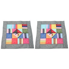 Hayul Workshop 亞麻傳統 Jogakbo 方形桌布 灰色, 2個