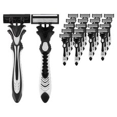 美孚 5 速優質一次性剃須刀, 20個, 1入