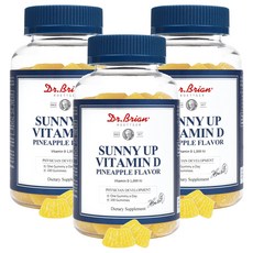 닥터브라이언 써니업 비타민D 파인애플 플레이버, 100정, 3개
