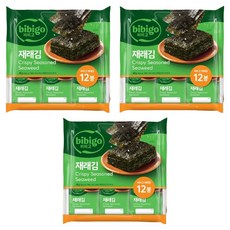 비비고 재래김 도시락김 12p, 48g, 3개