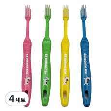 코도모 어린이 칫솔 12M, 혼합색상, 4개입, 4세트