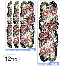 PartyBok.com 長版大型紋身貼紙, MB45, 12個