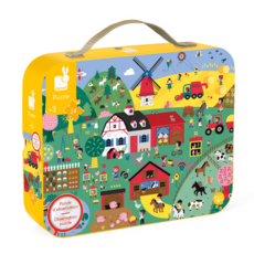 Janod 厚片拼圖 農場找一找 Set 24片,適合3歲以上兒童, 1本