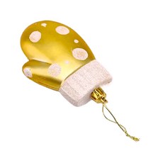 耶誕樹掛飾彩繪立體手套 塑膠材質 4入一組, 金色, 1組, 6 x 8cm