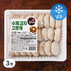 식자재왕 플러스 수제 감자 고로케 24개입 (냉동), 720g, 3개
