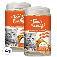 구딘 고양이 톰스패밀리 동결건조 큐브 간식, 연어, 90g, 4개