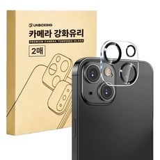 언박싱 아이폰 투명 후면 카메라 보호 필름 렌즈 풀커버 글라스 강화유리 2p 세트, 1세트
