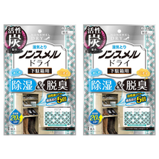 Hakugen Earth 白元 鞋櫃用除濕脫臭劑 活性炭無香, 76g, 2個