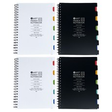 ibis 5 Art 索引筆記本, 白色+黑色, 2套