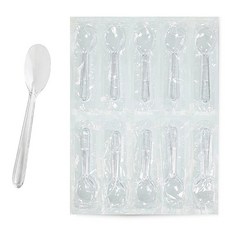 Saenghwaleulgeurida 塑膠湯匙 透明 12cm, 150件, 1組