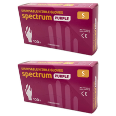 韓國 SPECTRUM 丁腈彩色手套, 2個, 100張, 小(S)