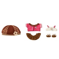 Distone Universe NAYA NAYA 復古系列 貝雷帽 棉花娃娃 衣服套組, 1套, 混色