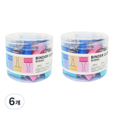 동아피엠에스 다목적 바인더 클립 19mm 랜덤발송, 40개입, 6개