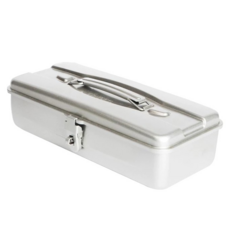 TRUSCO 流線型工具箱 TY-370SV, 銀色, 37.4 x 16.4 x 11.4cm, 1個