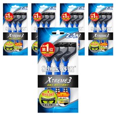 Schick 舒適牌 超鋒3輕便型刮鬍刀, 獨特彈性3刀片 剃鬚更順滑, 3支, 5包