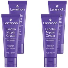 Lansinoh 蘭思諾 100%純羊毛脂乳膏, 4個, 40g