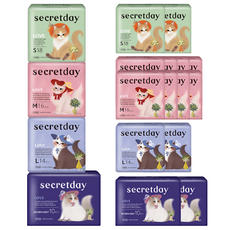secretday Love蝶翼型衛生棉 中(24.5cm) 16片入 3包+大(29cm) 14片入+小(21cm) 18片入+夜用型(36cm) 10片入, 3組