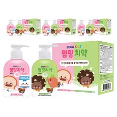 2080 兒童按壓式牙膏 柔和棉花糖香 + 香甜陽光麝香葡萄香, 4套, 220g