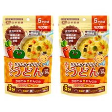 田靡製麵 寶寶烏龍麵 南瓜胡蘿蔔 120g*2包 嬰幼兒副食品 日本產無鹽烏龍麵 營養美味 快速烹煮