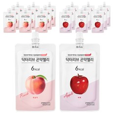 Dr.Liv 蒟蒻果凍飲 水蜜桃口味 10入+蘋果口味 10入組, 3kg, 1組