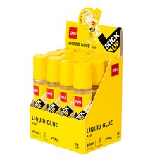 deLi 得力 液體膠EA251, 24個, 透明