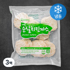 상신 순살 치킨까스 10장 (냉동), 600g, 3팩