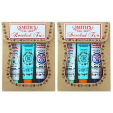 SMITH'S ROSEBUD SALVE 古典禮物紙盒組 護唇膏 3條, 玫瑰 + 薄荷玫瑰 + 柑橘玫瑰, 14.2g, 2盒