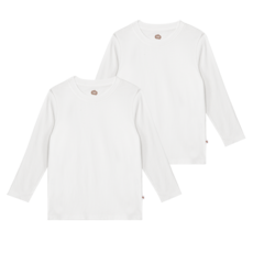 JumpingChickpea 嬰幼兒 基本款 素色 長袖 T恤 2件組
