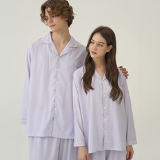DOSSY 情侶款絲滑簡潔長袖睡衣2件組 D-3651