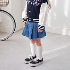 WALTONKIDS 女童俏麗褶飾牛仔褲